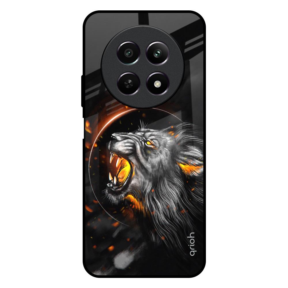 Aggressive Lion Realme 12X 5G Glass Back Cover Online
