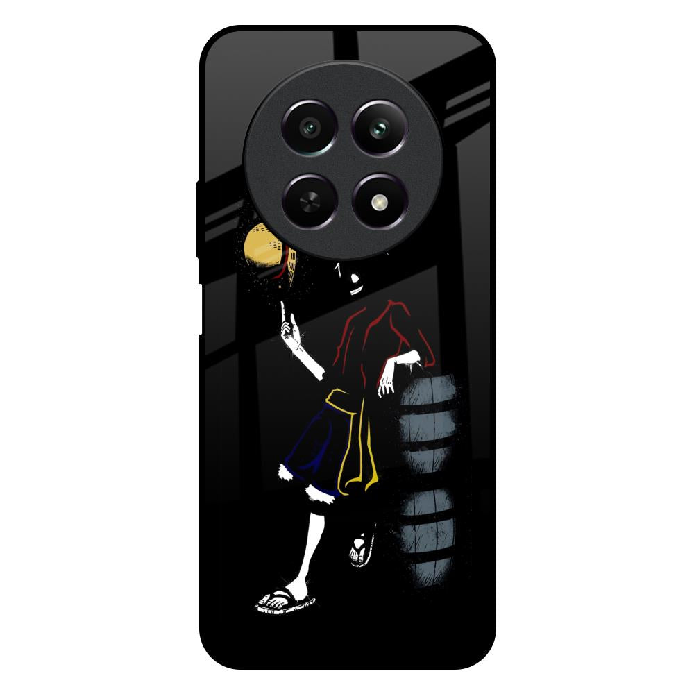 Luffy Line Art Realme 12X 5G Glass Back Cover Online