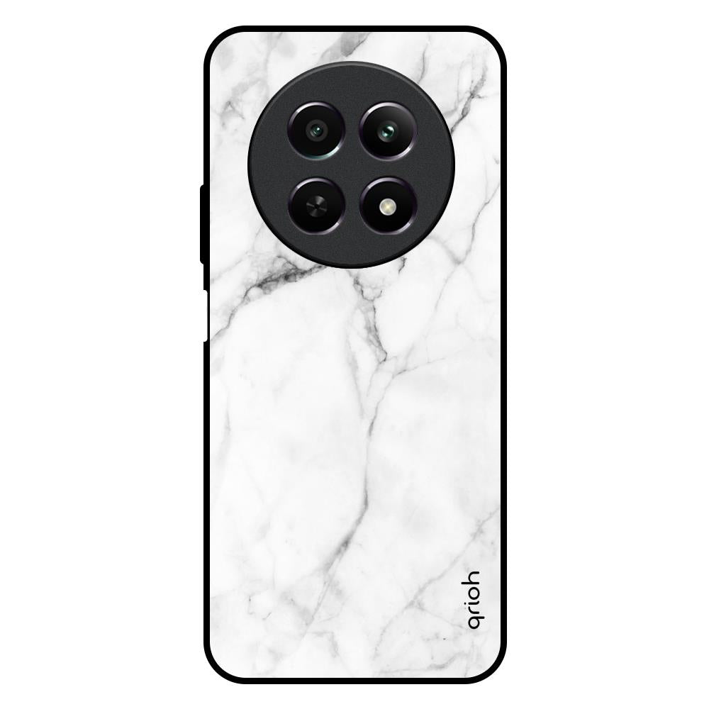 Modern White Marble Realme 12X 5G Glass Back Cover Online