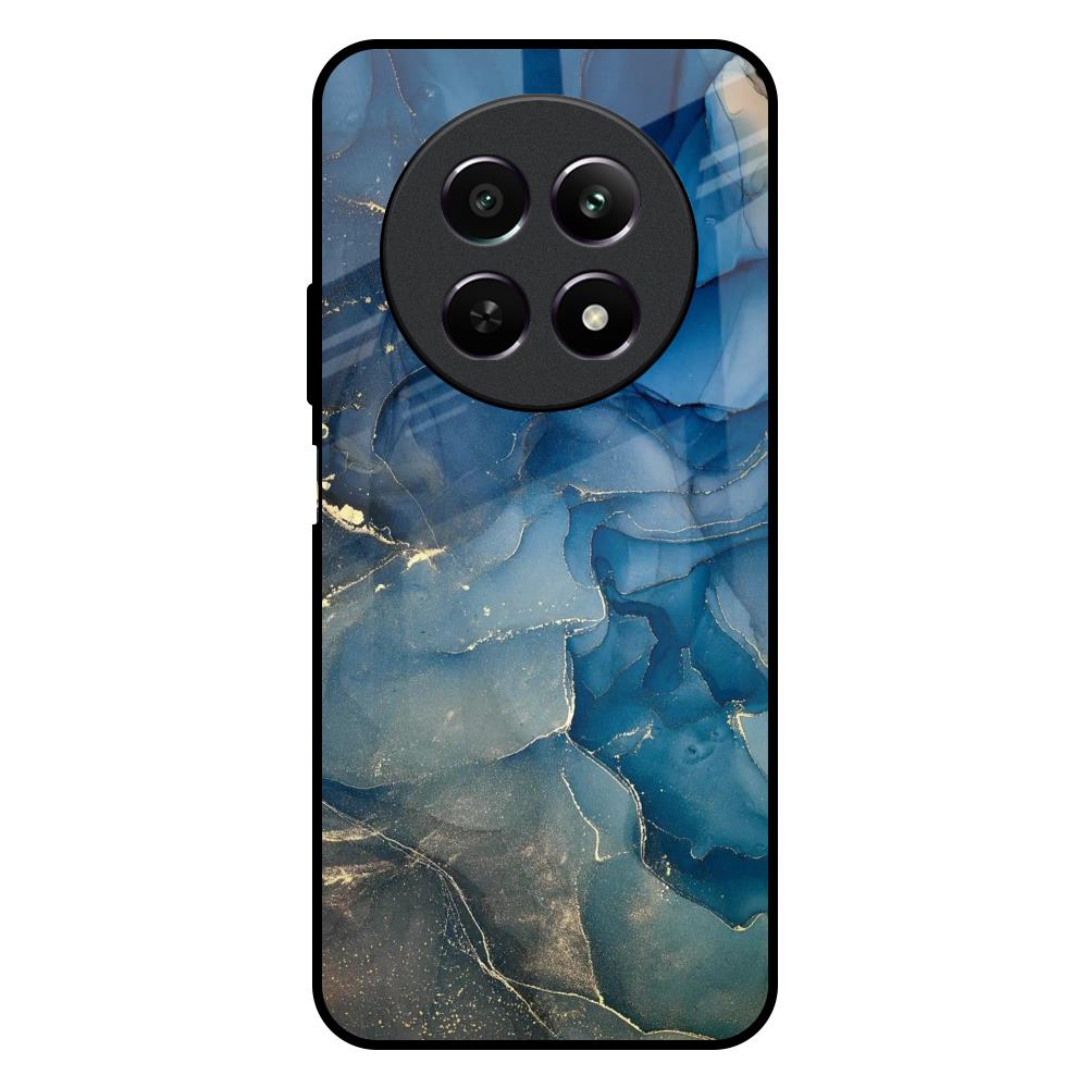 Blue Cool Marble Realme 12X 5G Glass Back Cover Online