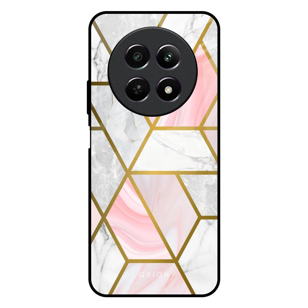 Geometrical Marble Realme 12X 5G Glass Back Cover Online
