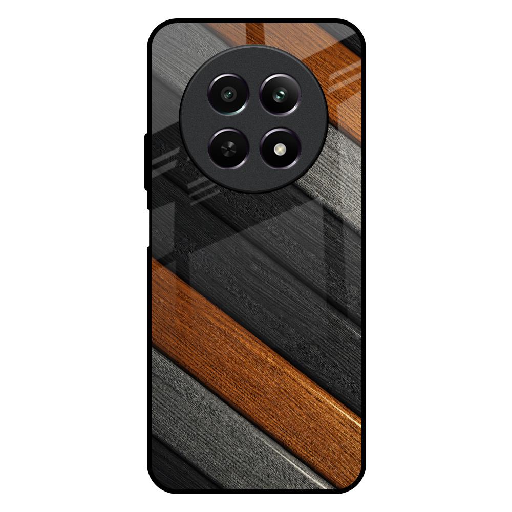 Tri Color Wood Realme 12X 5G Glass Back Cover Online
