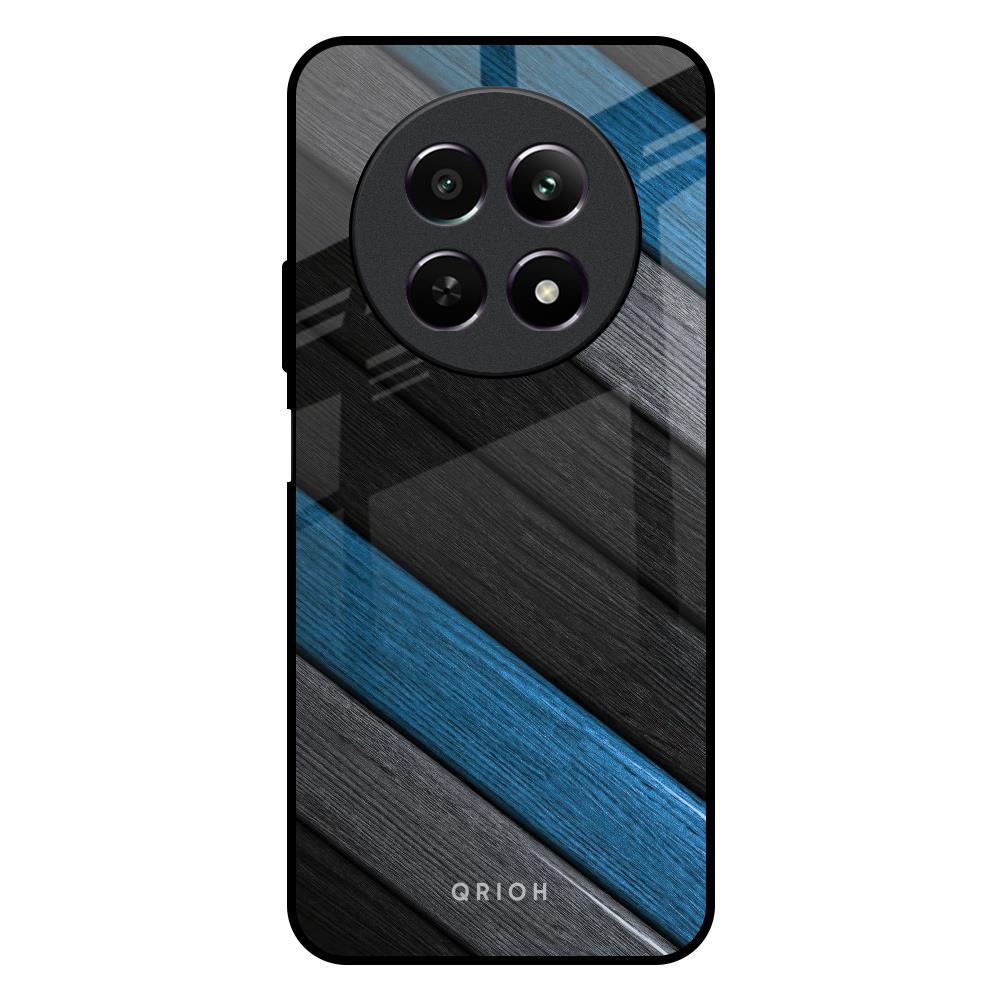 Multicolor Wooden Effect Realme 12X 5G Glass Back Cover Online