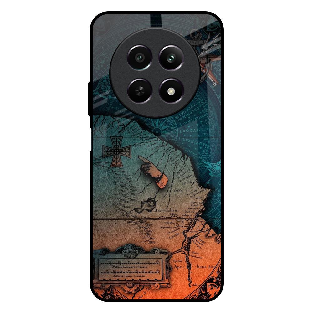 Geographical Map Realme 12X 5G Glass Back Cover Online