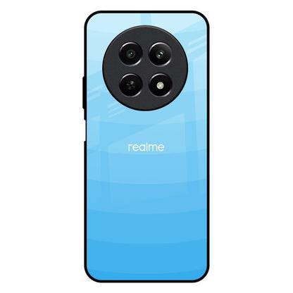 Wavy Blue Pattern Realme 12X 5G Glass Back Cover Online
