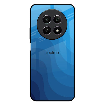 Blue Wave Abstract Realme 12X 5G Glass Back Cover Online