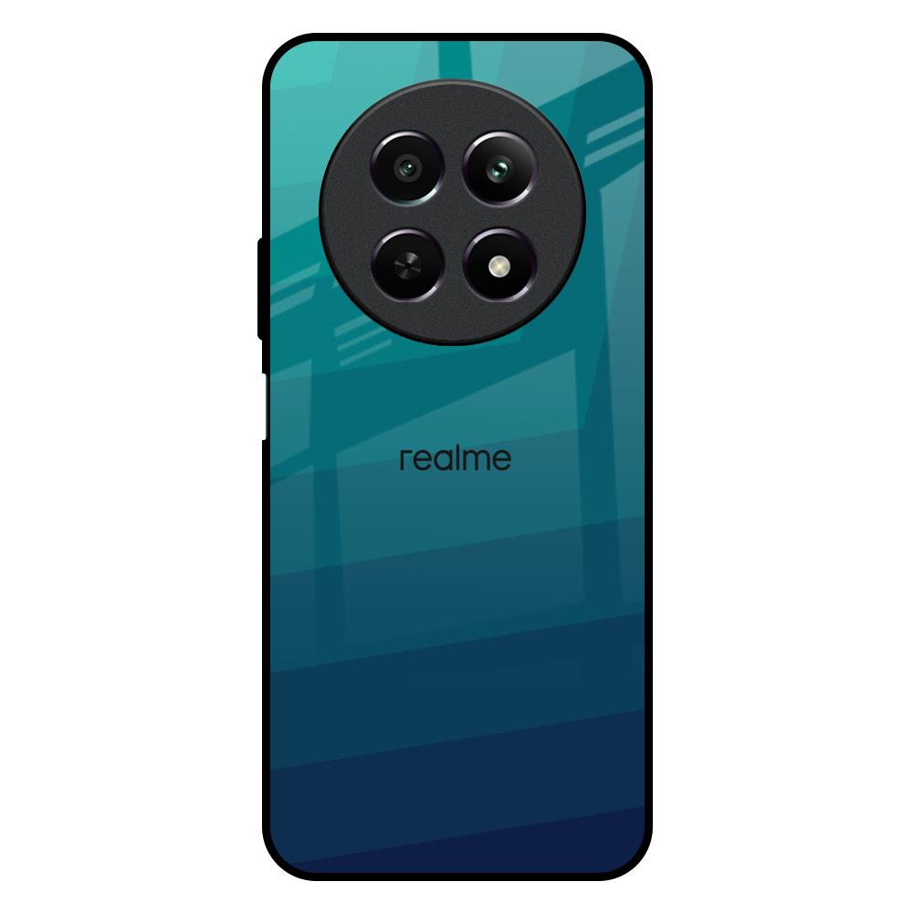 Green Triangle Pattern Realme 12X 5G Glass Back Cover Online