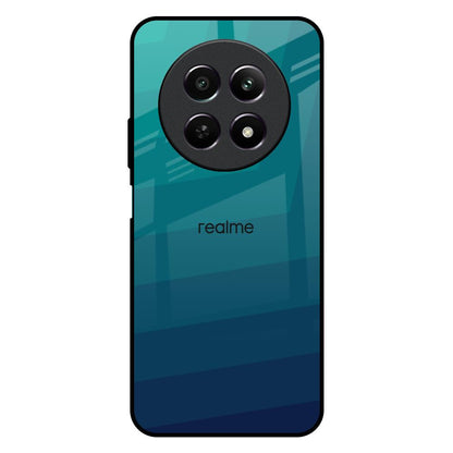 Green Triangle Pattern Realme 12X 5G Glass Back Cover Online