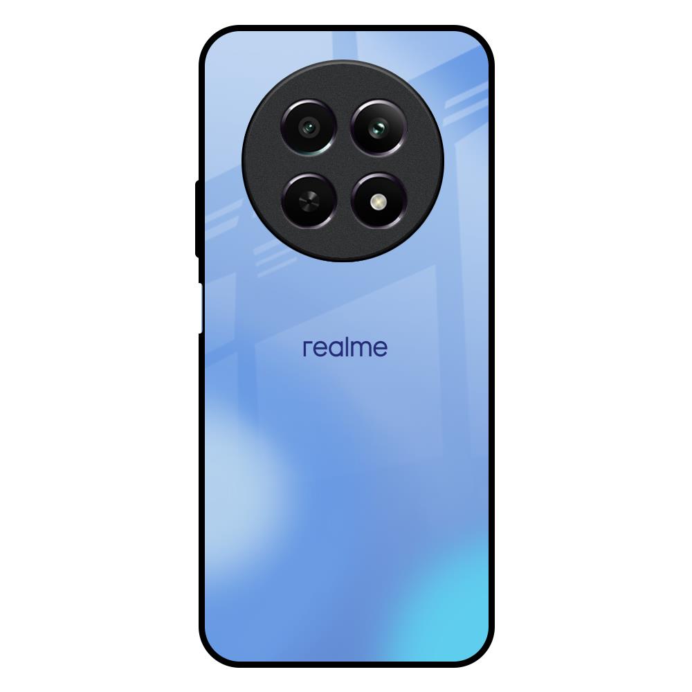 Vibrant Blue Texture Realme 12X 5G Glass Back Cover Online