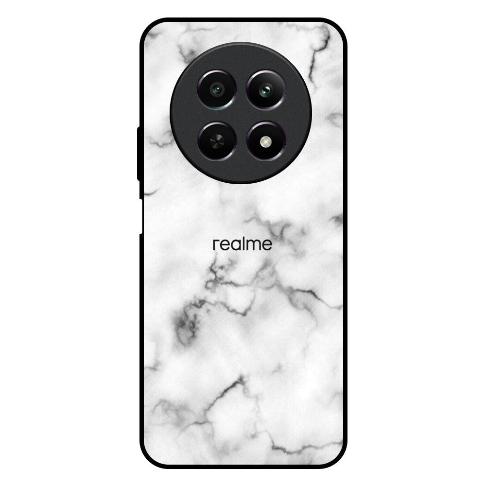Satin White Marble Realme 12X 5G Glass Back Cover Online