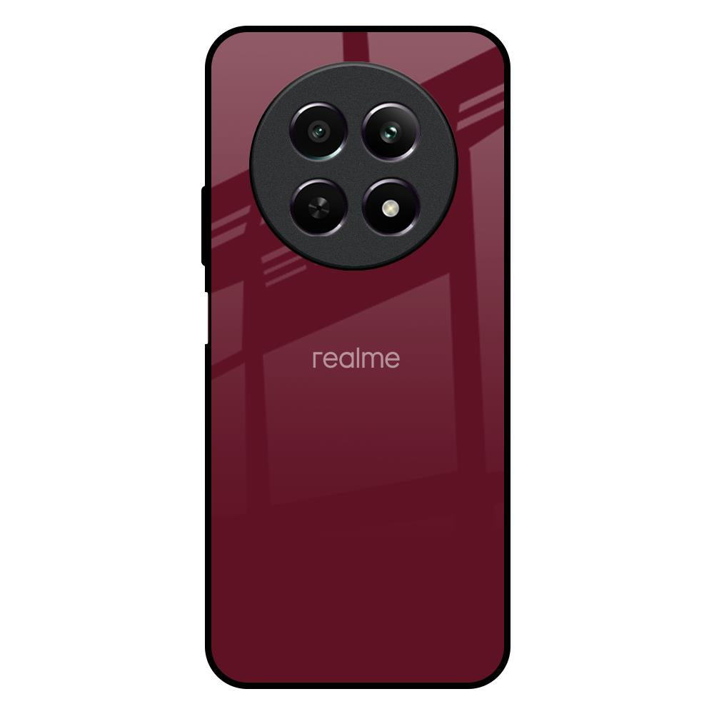 Classic Burgundy Realme 12X 5G Glass Back Cover Online