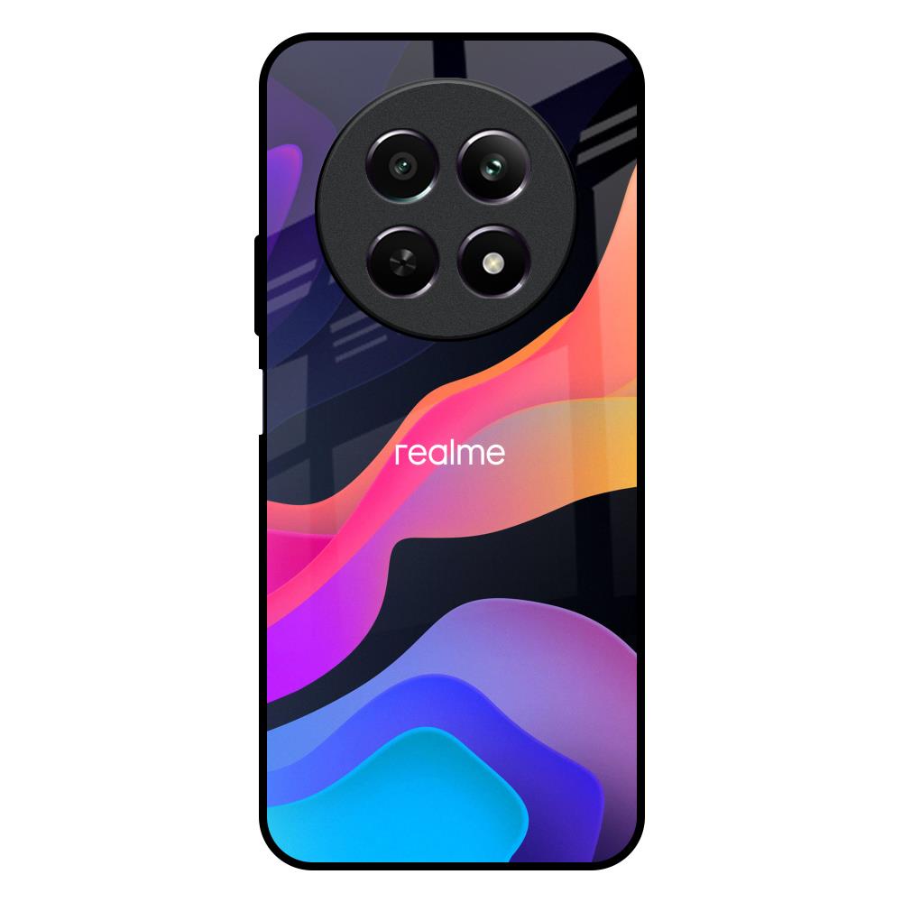 Colorful Fluid Realme 12X 5G Glass Back Cover Online