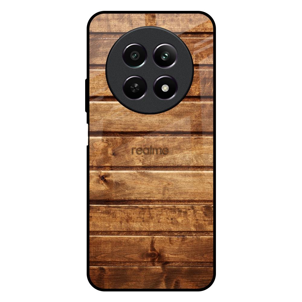 Wooden Planks Realme 12X 5G Glass Back Cover Online