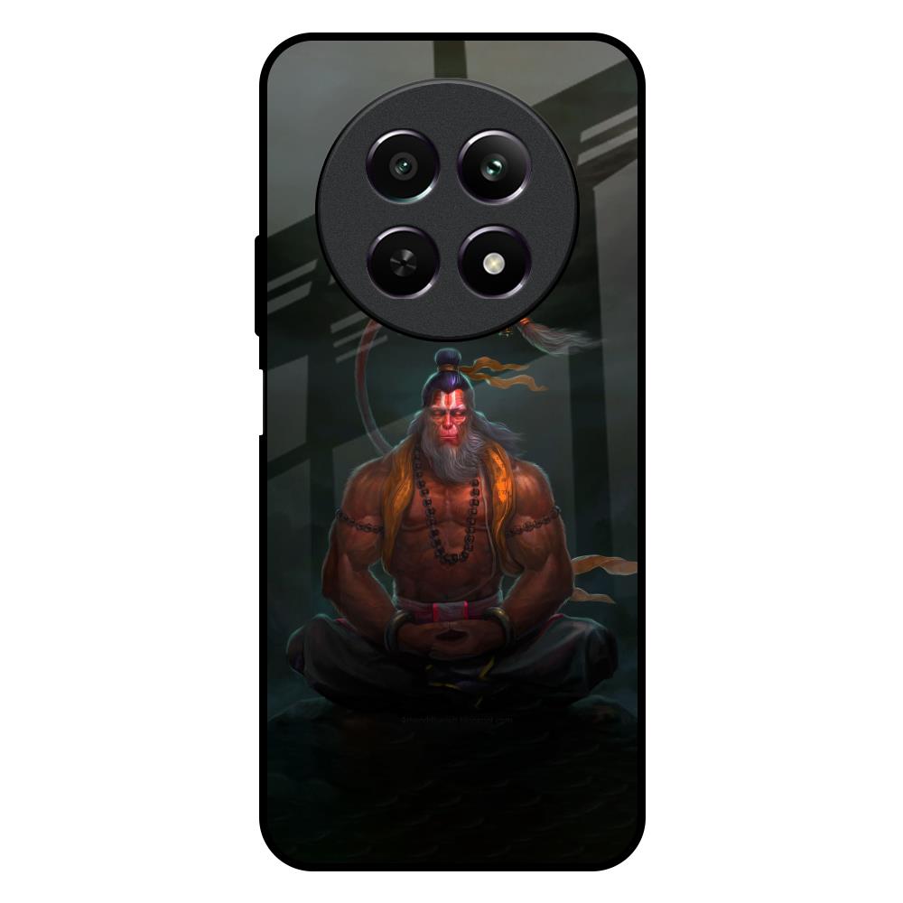 Lord Hanuman Animated Realme C65 5G Glass Back Cover Online