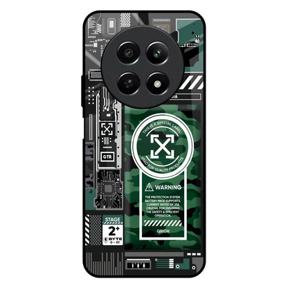 Green Camo Circuit Realme C65 5G Glass Back Cover Online