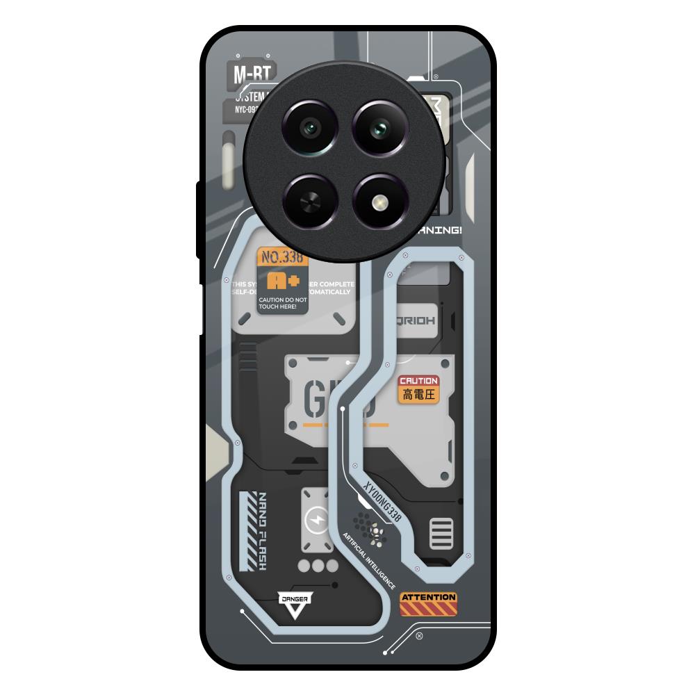Retro Futuristic Realme C65 5G Glass Back Cover Online