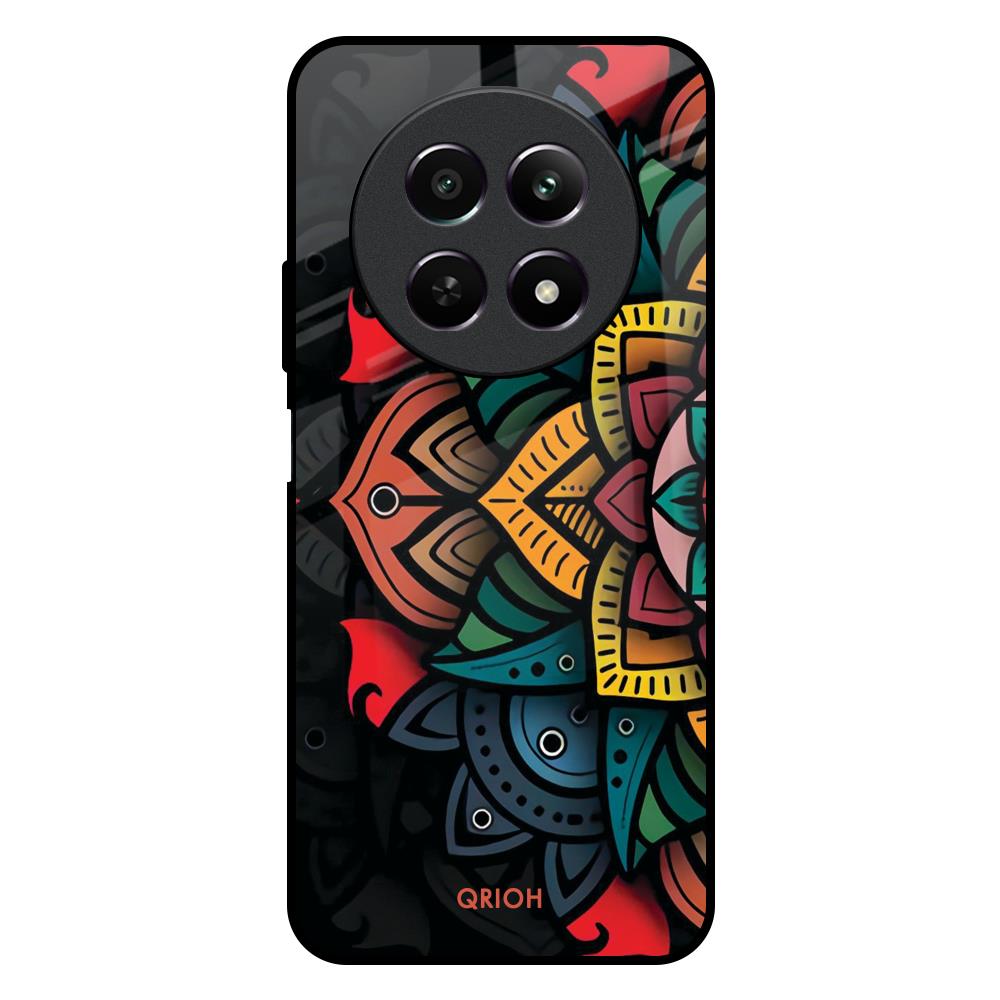 Retro Gorgeous Flower Realme C65 5G Glass Back Cover Online