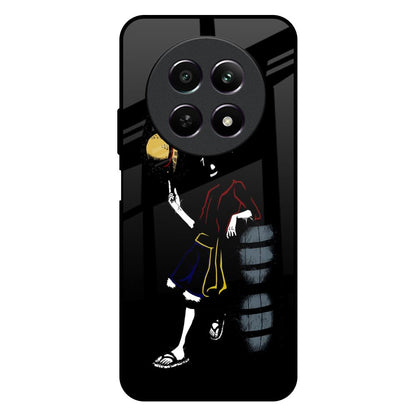 Luffy Line Art Realme C65 5G Glass Back Cover Online