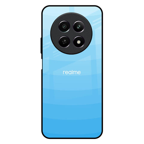 Wavy Blue Pattern Realme C65 5G Glass Back Cover Online