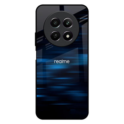 Blue Rough Abstract Realme C65 5G Glass Back Cover Online