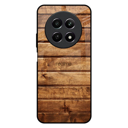 Wooden Planks Realme C65 5G Glass Back Cover Online