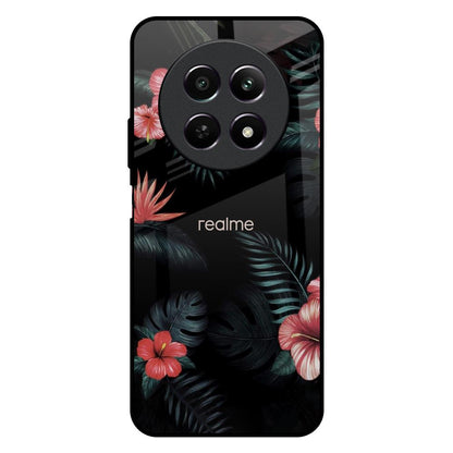 Tropical Art Flower Realme C65 5G Glass Back Cover Online