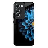 Half Blue Flower Vivo Y200e 5G Glass Back Cover Online