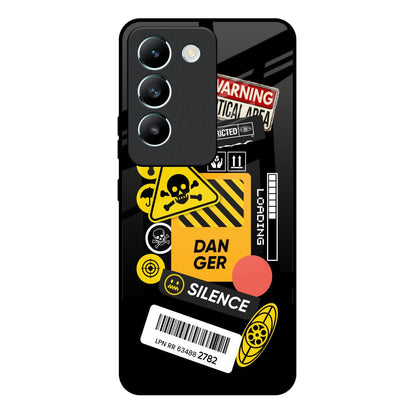 Danger Signs Vivo Y200e 5G Glass Back Cover Online