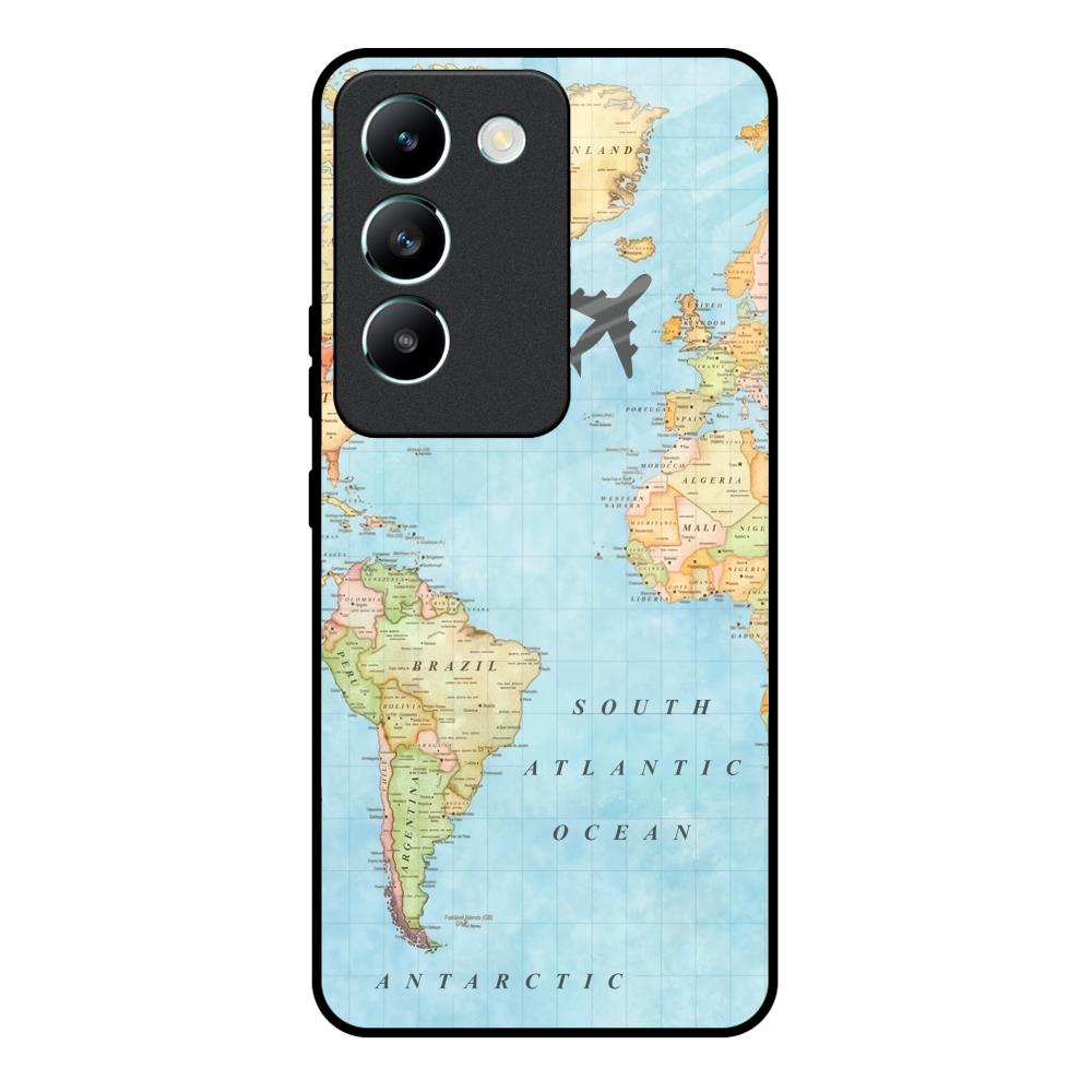 Travel Map Vivo Y200e 5G Glass Back Cover Online