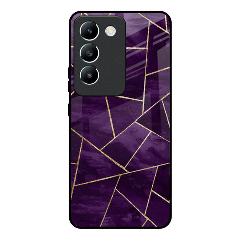 Geometric Purple Vivo Y200e 5G Glass Back Cover Online