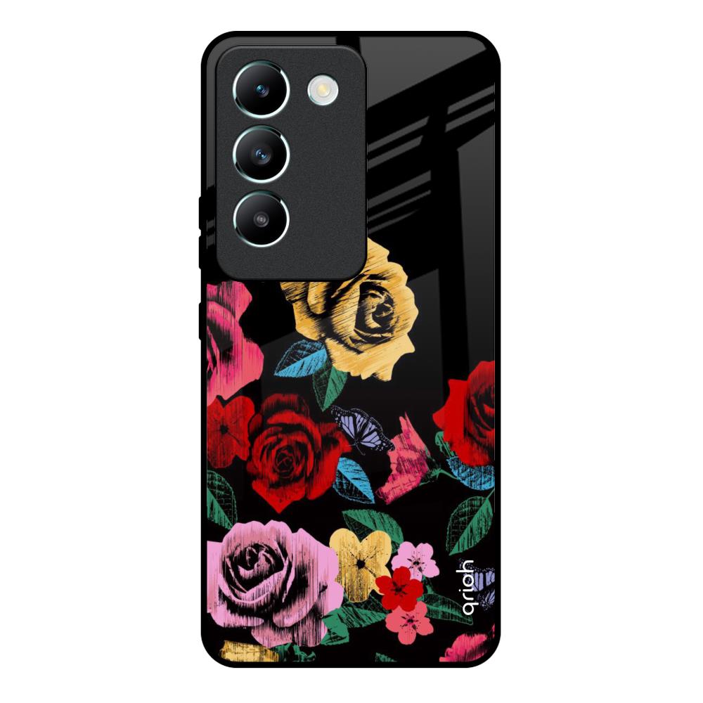 Floral Decorative Vivo Y200e 5G Glass Back Cover Online