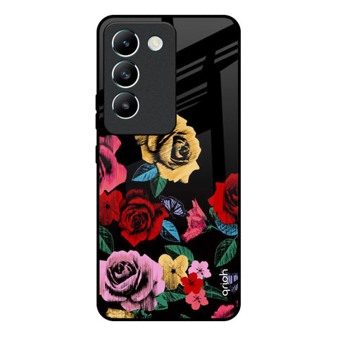 Floral Decorative Vivo Y200e 5G Glass Back Cover Online