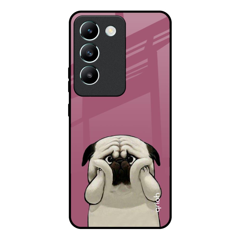 Funny Pug Face Vivo Y200e 5G Glass Back Cover Online
