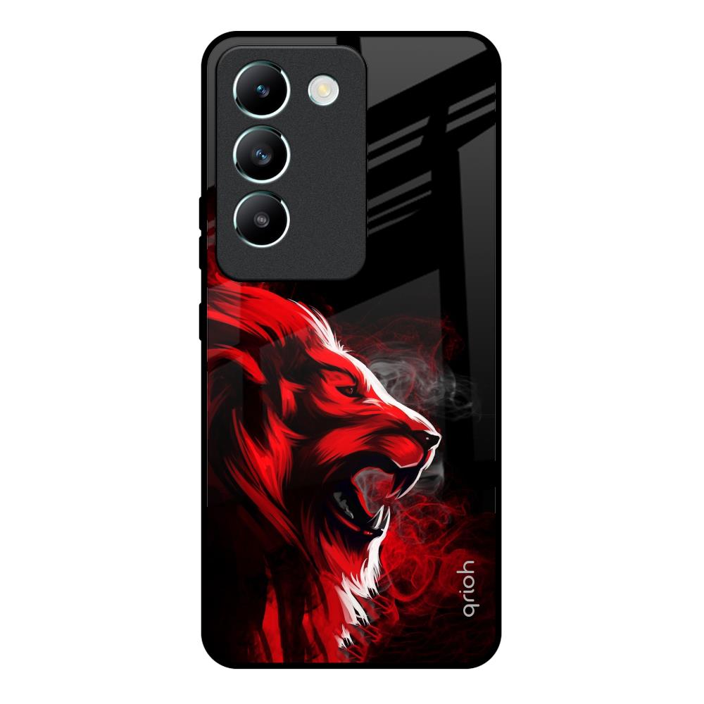 Red Angry Lion Vivo Y200e 5G Glass Back Cover Online