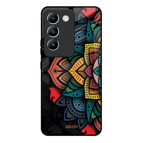 Retro Gorgeous Flower Vivo Y200e 5G Glass Back Cover Online