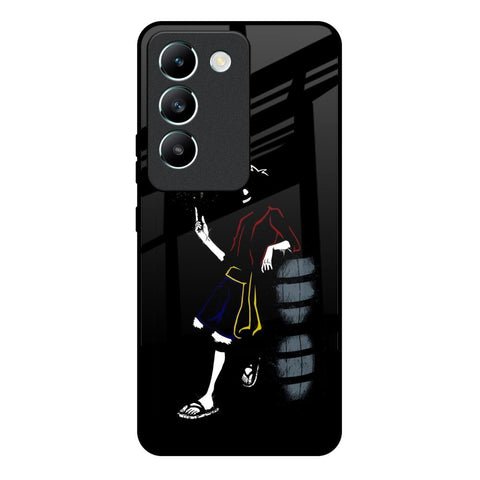 Luffy Line Art Vivo Y200e 5G Glass Back Cover Online