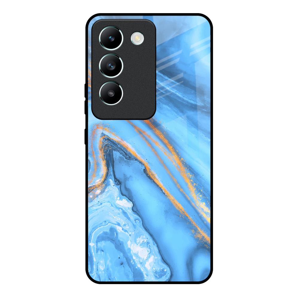 Vibrant Blue Marble Vivo Y200e 5G Glass Back Cover Online