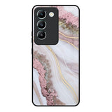 Pink & Gold Gllitter Marble Vivo Y200e 5G Glass Back Cover Online