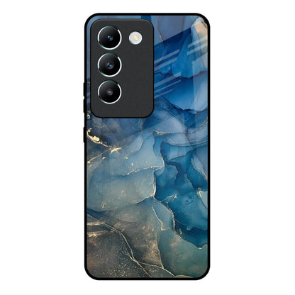 Blue Cool Marble Vivo Y200e 5G Glass Back Cover Online