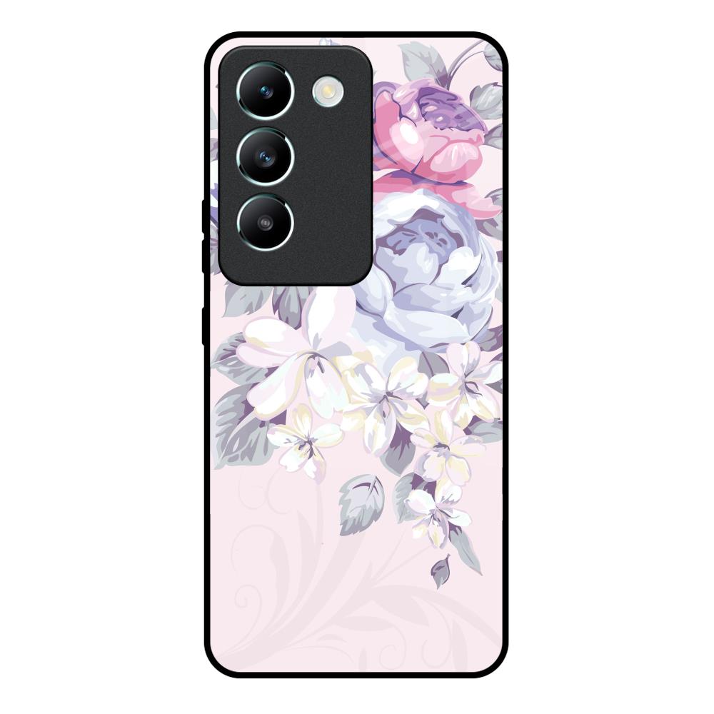 Elegant Floral Vivo Y200e 5G Glass Back Cover Online