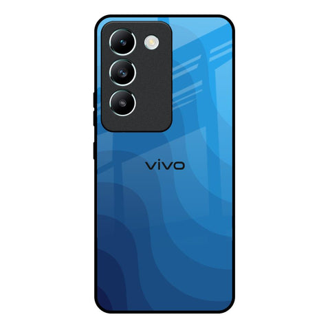 Blue Wave Abstract Vivo Y200e 5G Glass Back Cover Online