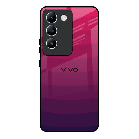 Wavy Pink Pattern Vivo Y200e 5G Glass Back Cover Online