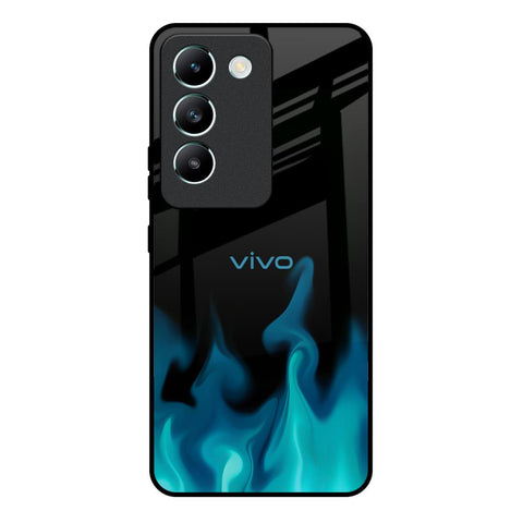 Teal Flames Vivo Y200e 5G Glass Back Cover Online