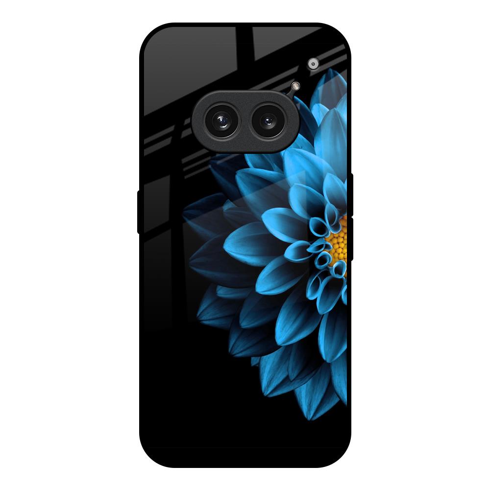 Half Blue Flower Nothing Phone 2a Plus Glass Back Cover Online