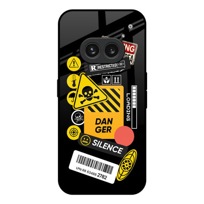 Danger Signs Nothing Phone 2a Plus Glass Back Cover Online