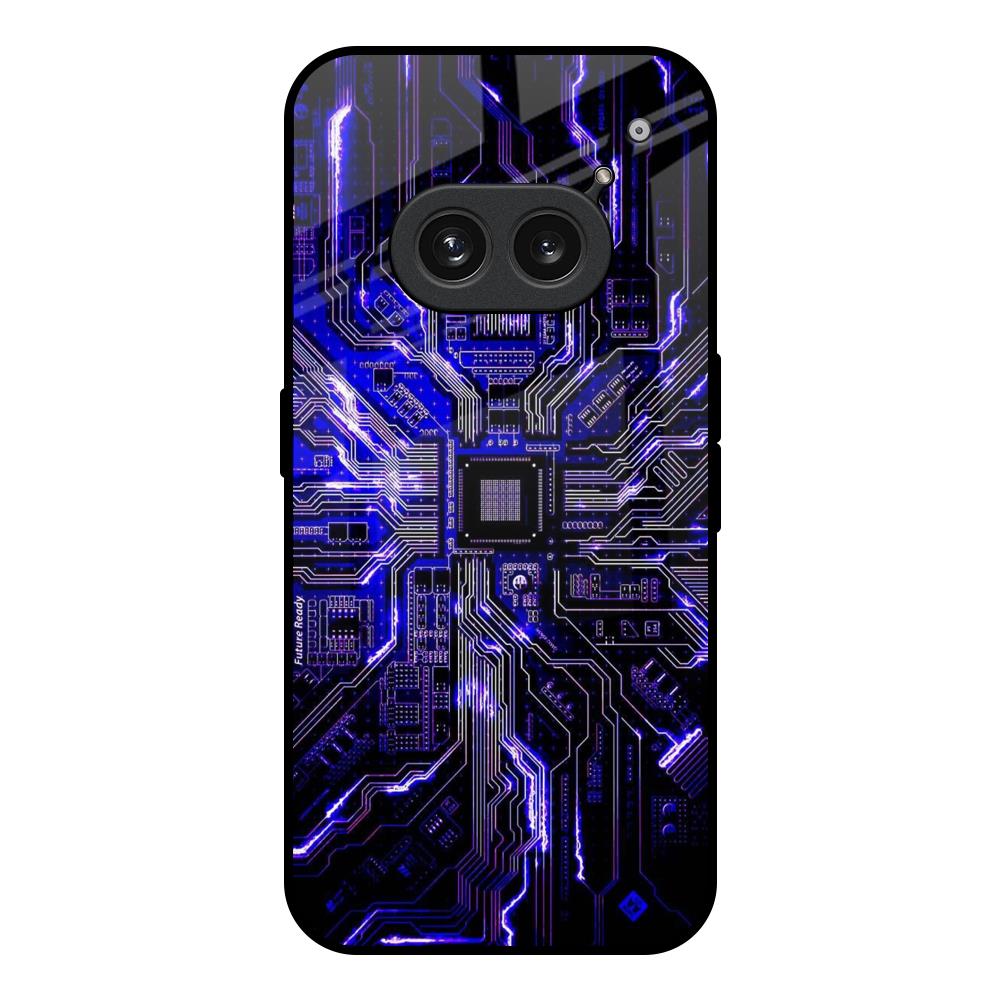 Techno Color Pattern Nothing Phone 2a Plus Glass Back Cover Online