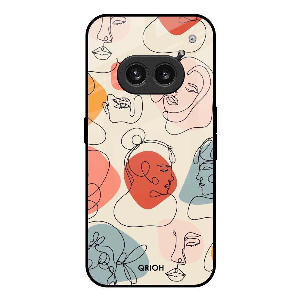 Abstract Faces Nothing Phone 2a Plus Glass Back Cover Online