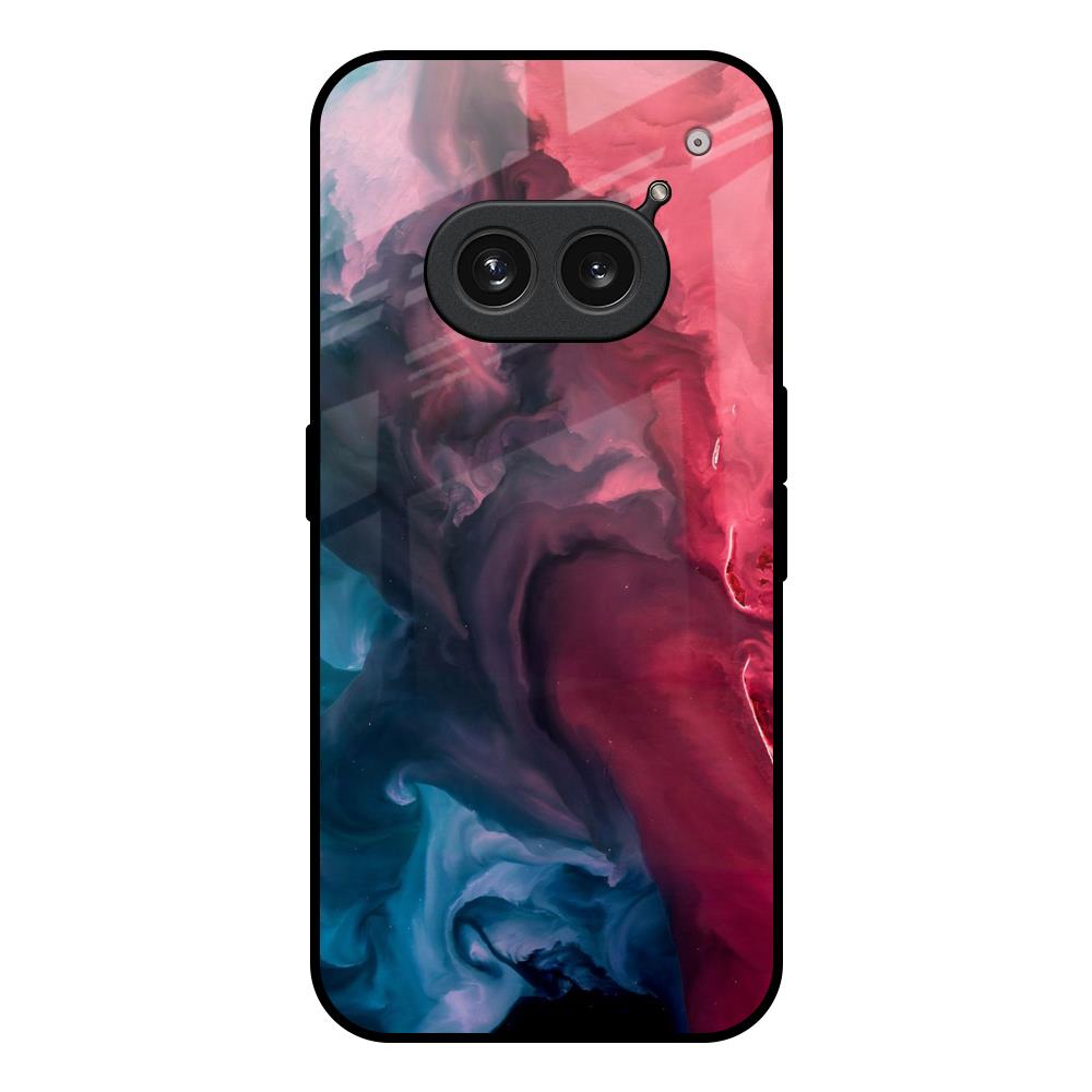 Blue & Red Smoke Nothing Phone 2a Plus Glass Back Cover Online