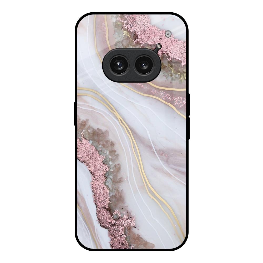 Pink & Gold Gllitter Marble Nothing Phone 2a Plus Glass Back Cover Online