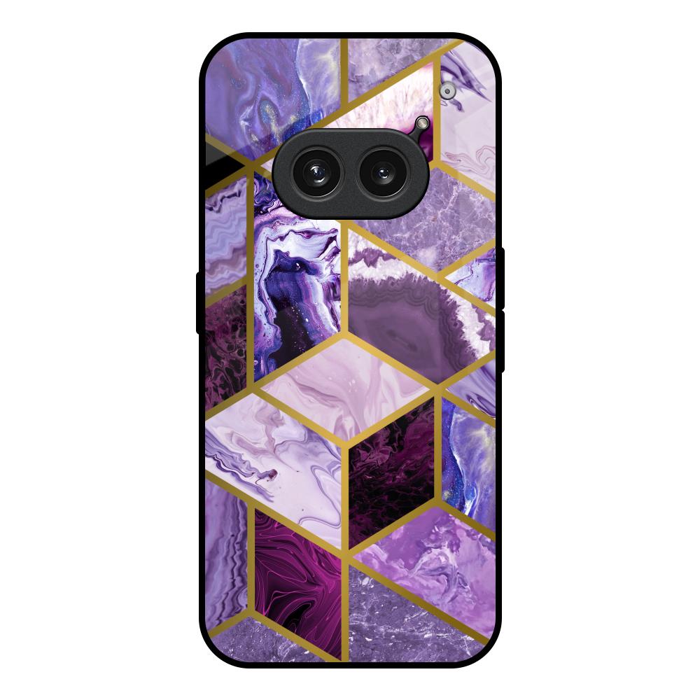 Purple Rhombus Marble Nothing Phone 2a Plus Glass Back Cover Online